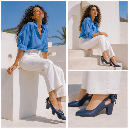 Anaya – Bow Mid Heel