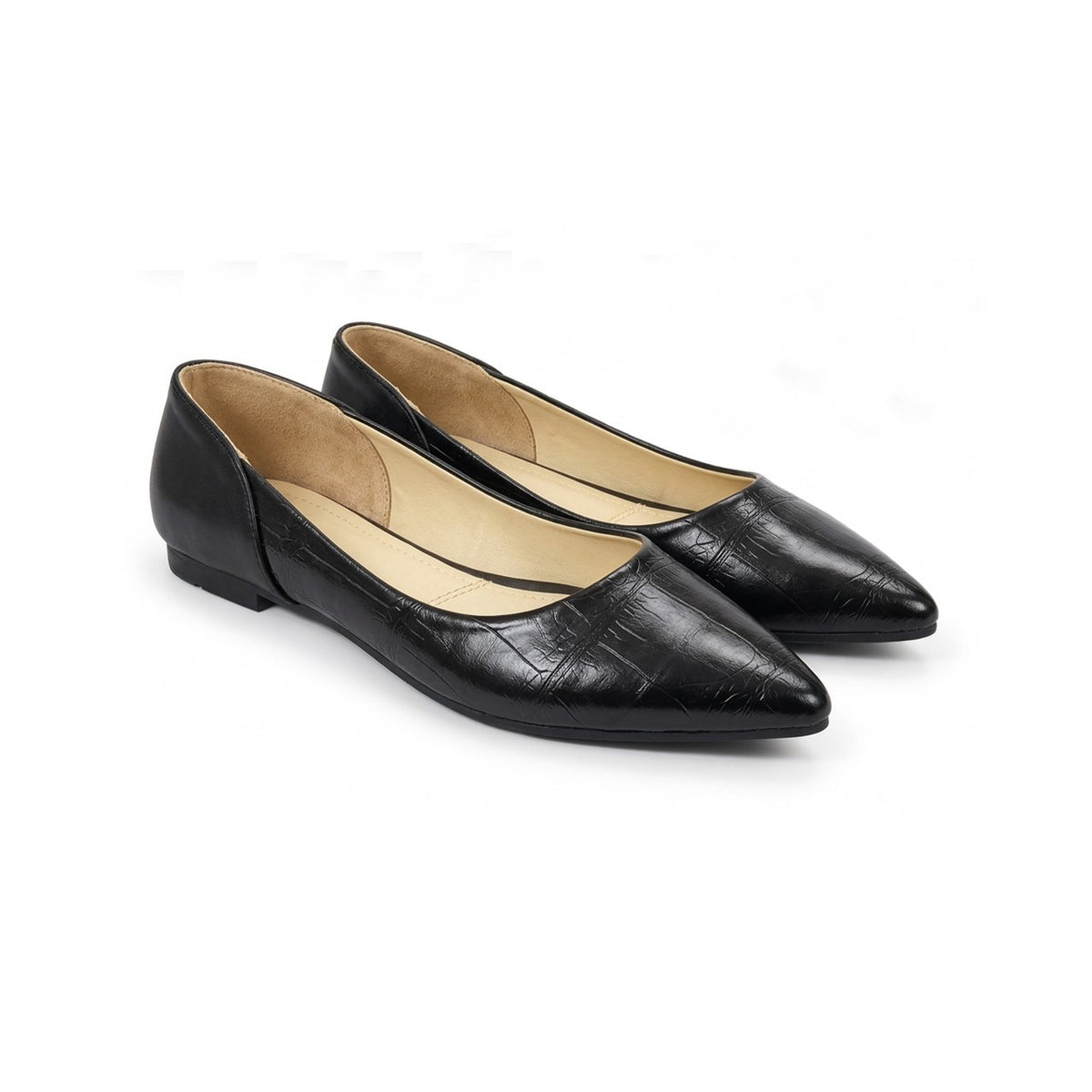 Zavia – Croc Pointed Flats