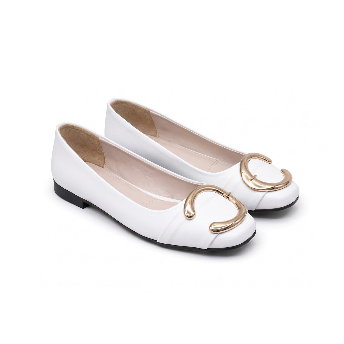 Calyra – Gold Accent Flats