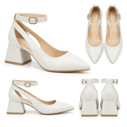 Altea – Ankle Strap Block Heel Pumps