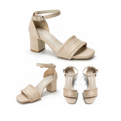 Velune – Suede Ruffle Sandal
