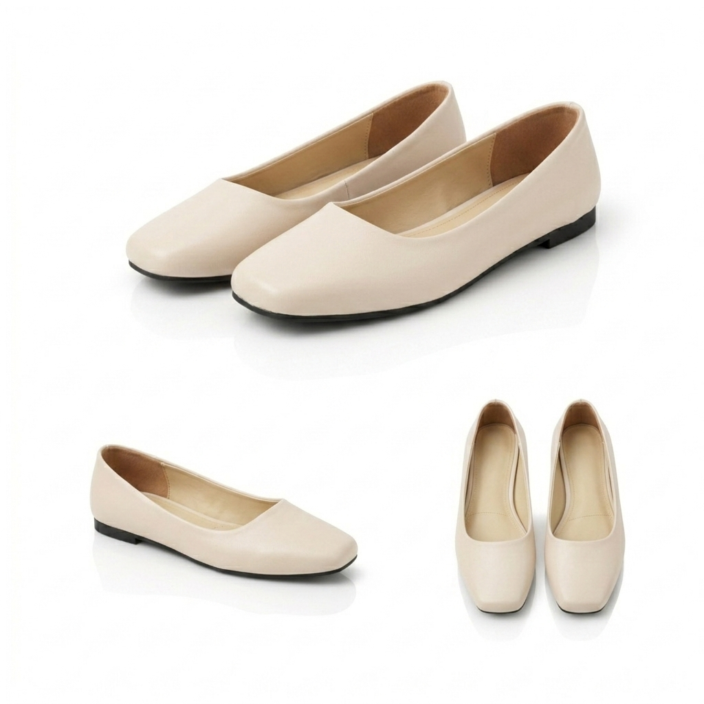 Lora – Square Toe Flat