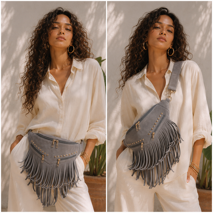 Kalira – Suede Fringe Waist Bag