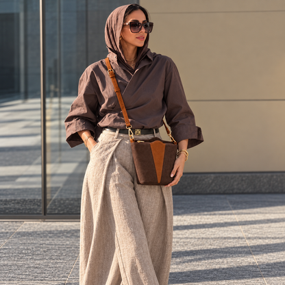 Treviso – Contrast Panel Crossbody Bag