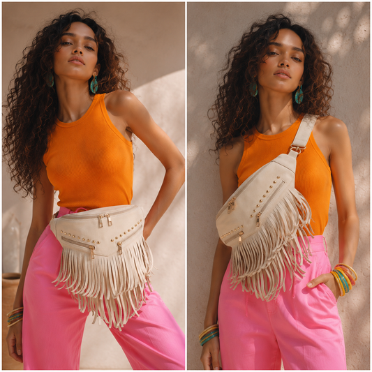 Kalira – Suede Fringe Waist Bag