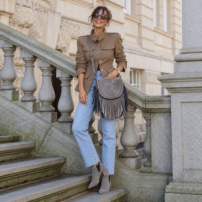 Ira – Suede Fringe Crossbody