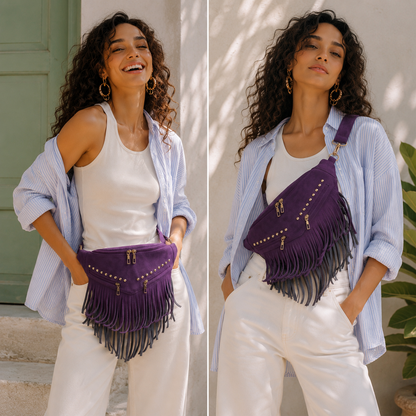 Kalira – Suede Fringe Waist Bag