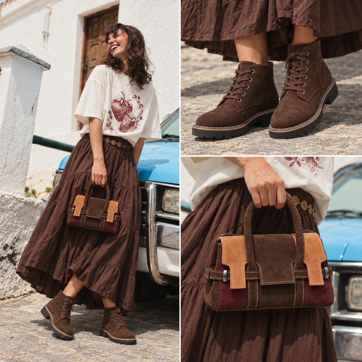 Mini Segovia – Color Block Satchel Bag
