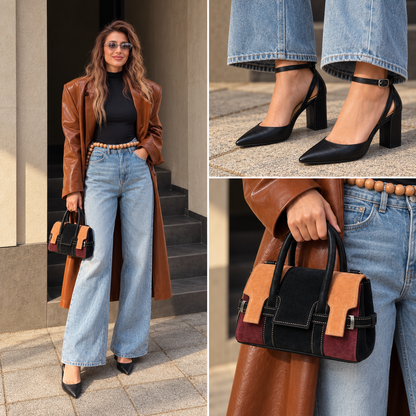 Mini Segovia – Color Block Satchel Bag