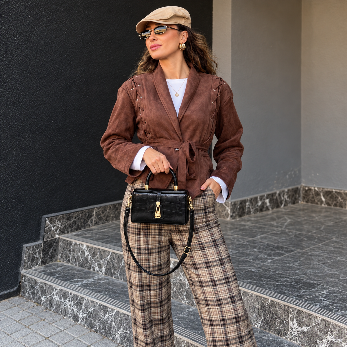 Savelle – Croc Top Handle Bag