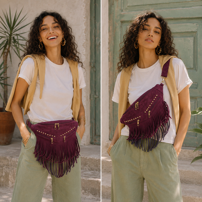 Kalira – Suede Fringe Waist Bag