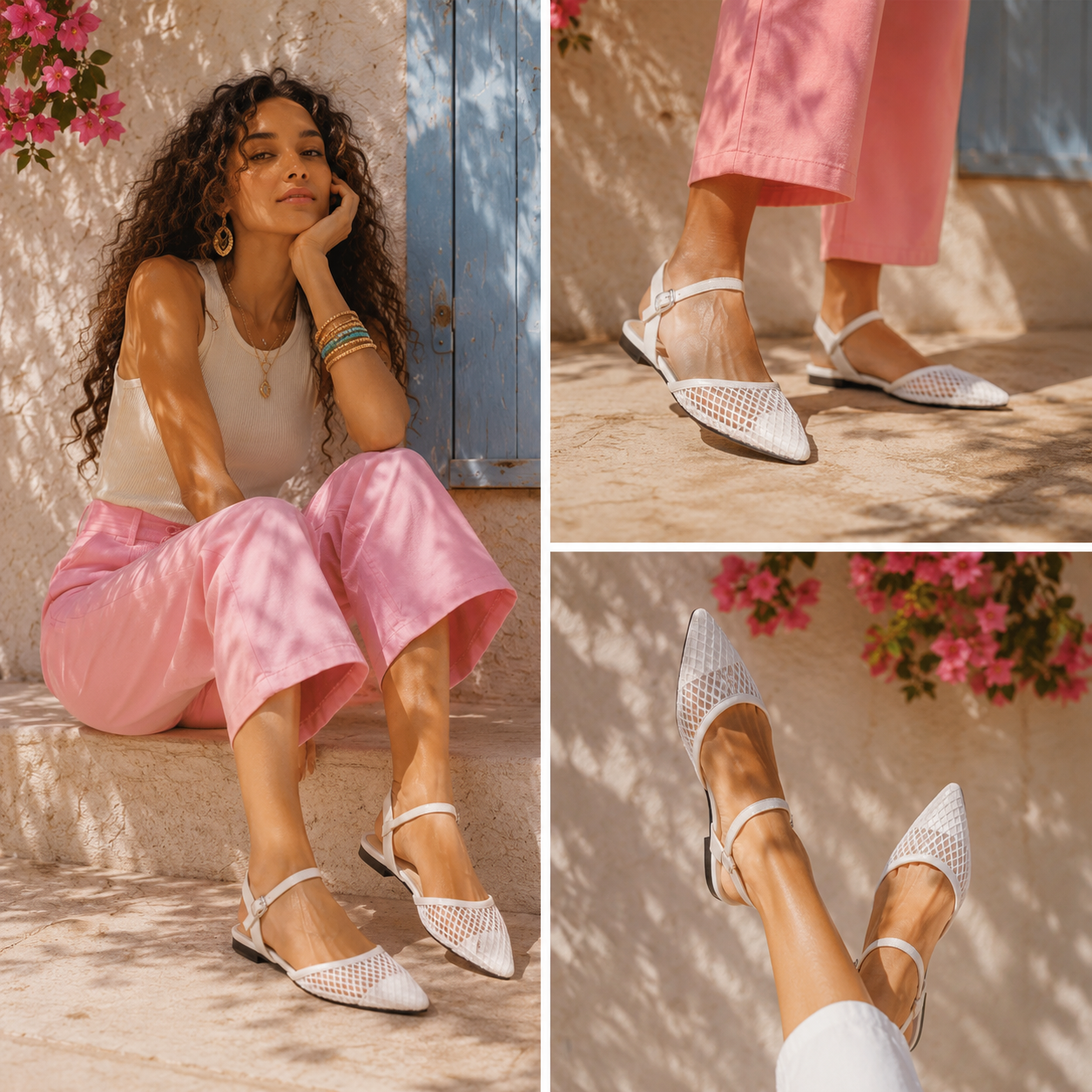 Avery – Mesh Slingback Flats