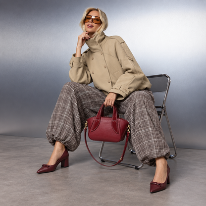 Sorrento – Gloss Handle Satchel Bag