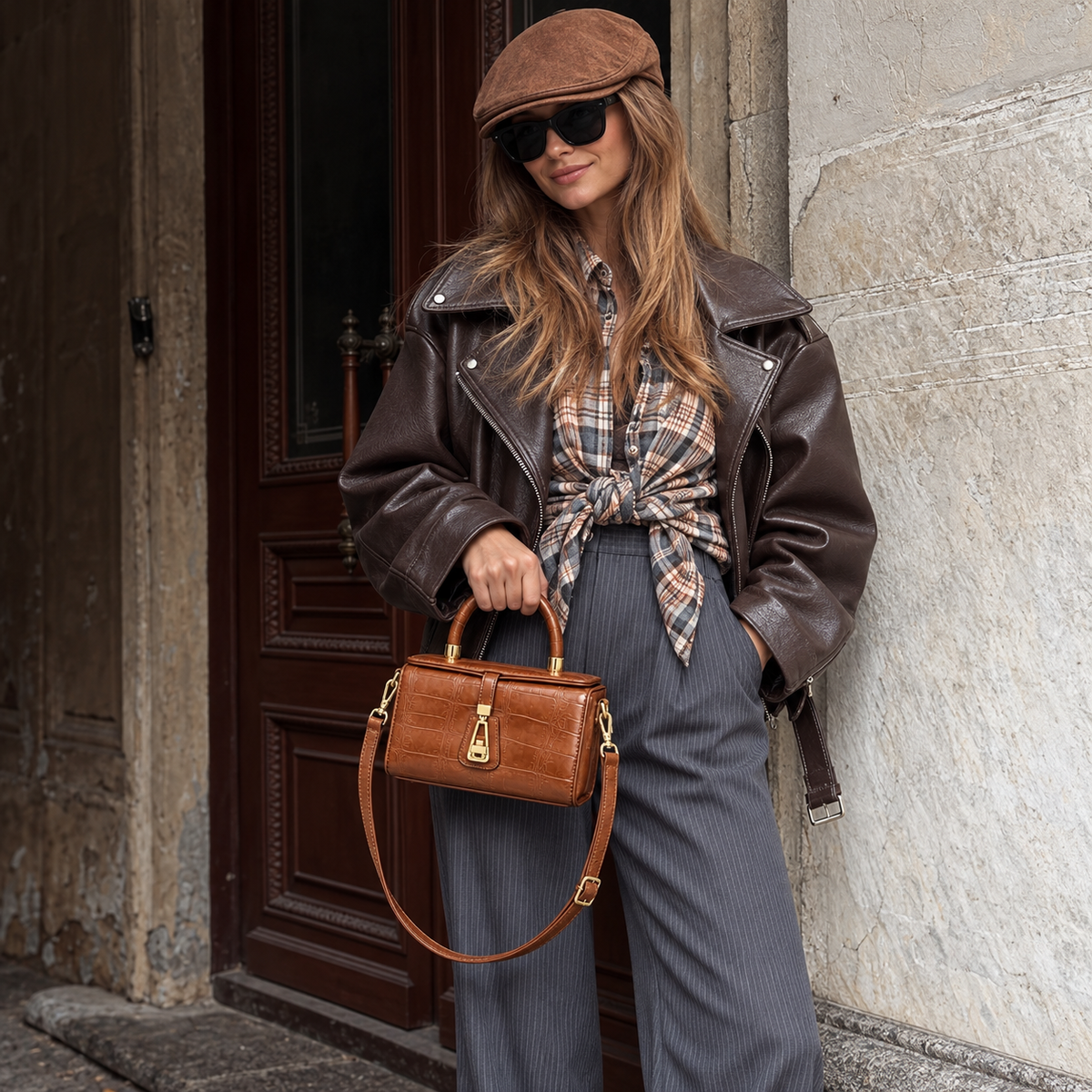 Savelle – Croc Top Handle Bag