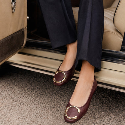 Calyra – Gold Accent Flats
