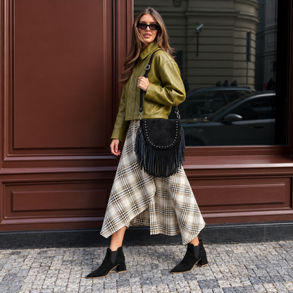 Ira – Suede Fringe Crossbody
