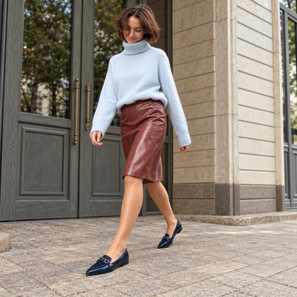 Marbella – Chain Pointed Flats