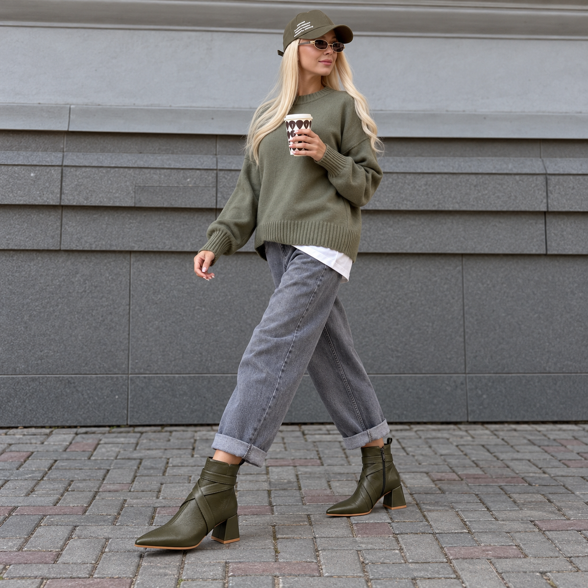 Santorini – Cross Strap Ankle Boots