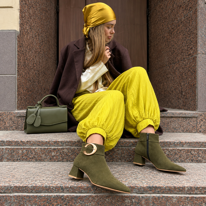 Catalina – Statement Buckle Ankle Boots