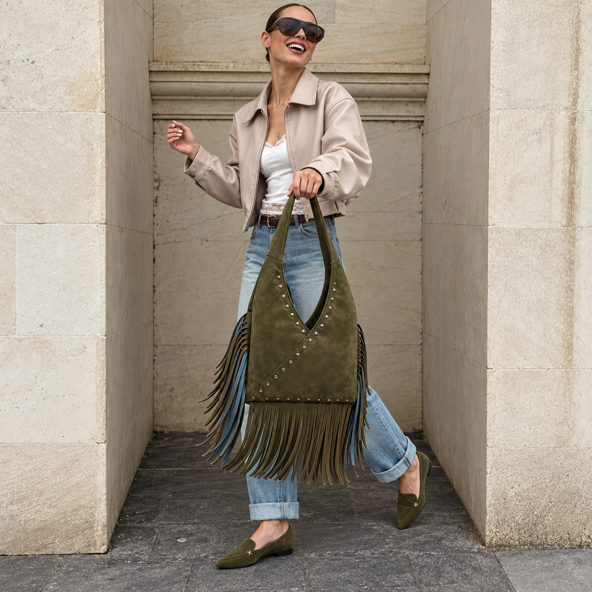 Virella – Fringe Hobo Bag
