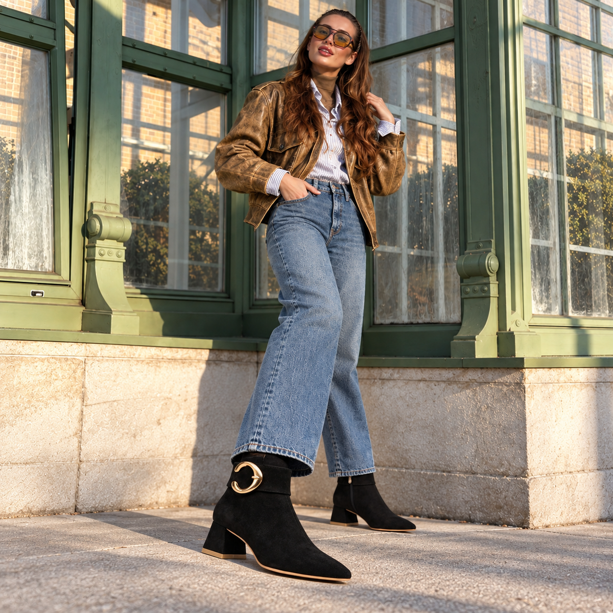 Catalina – Statement Buckle Ankle Boots
