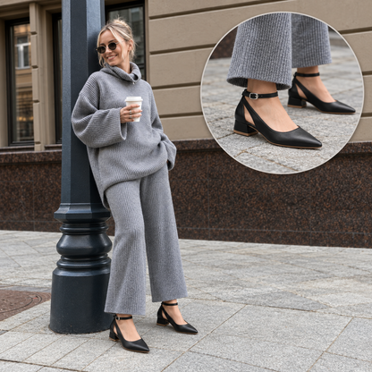 Ronda – Ankle Strap Block Heel Pumps