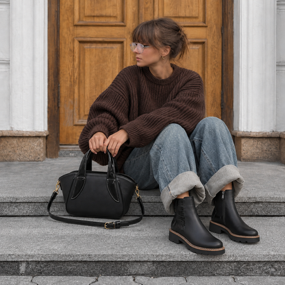 Sorrento – Gloss Handle Satchel Bag