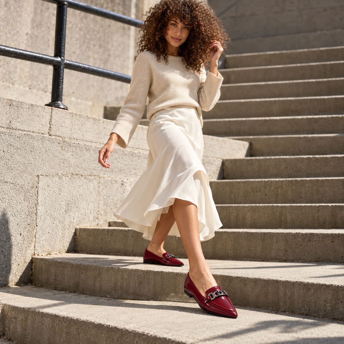 Marbella – Chain Pointed Flats