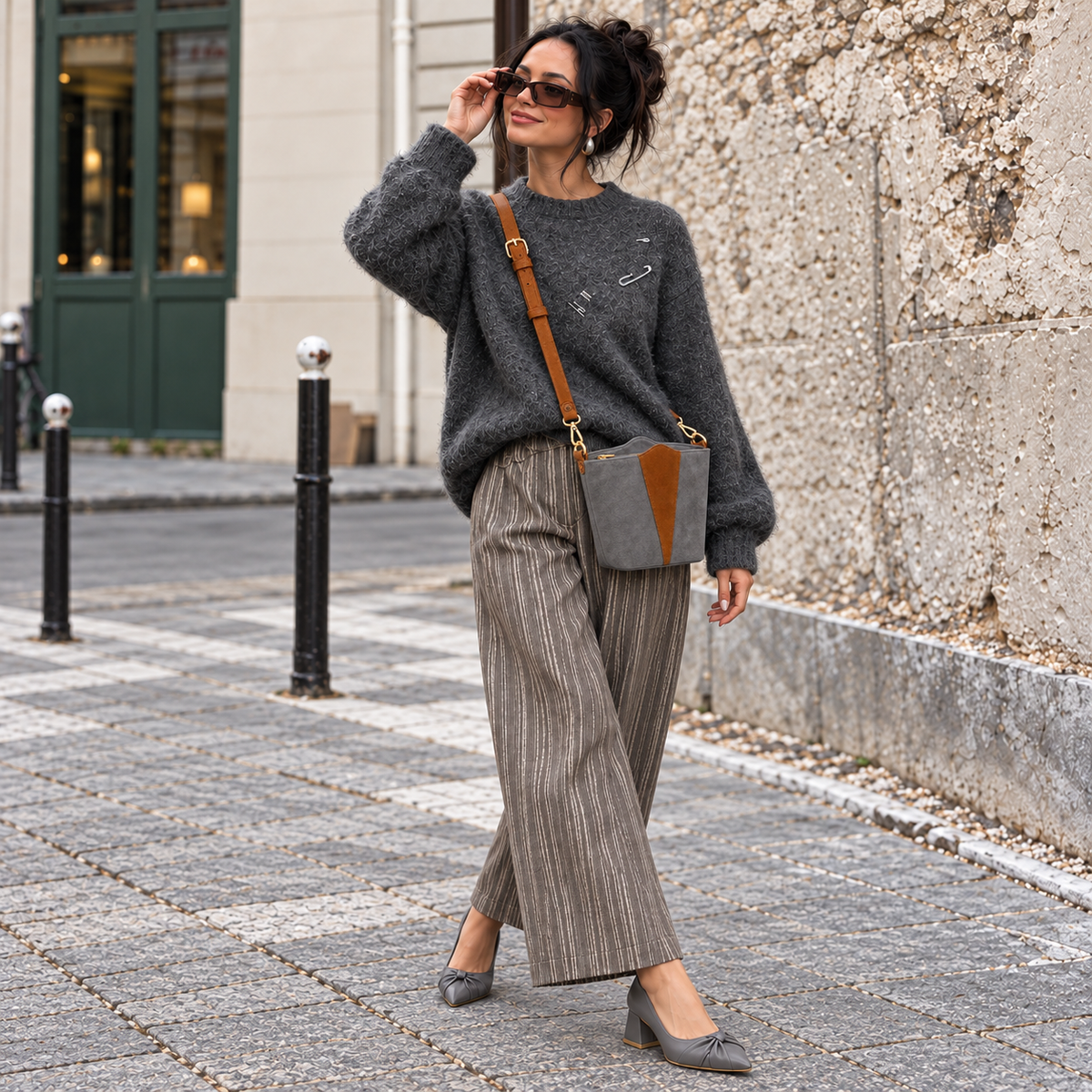 Treviso – Contrast Panel Crossbody Bag