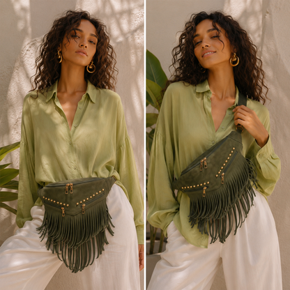 Kalira – Suede Fringe Waist Bag