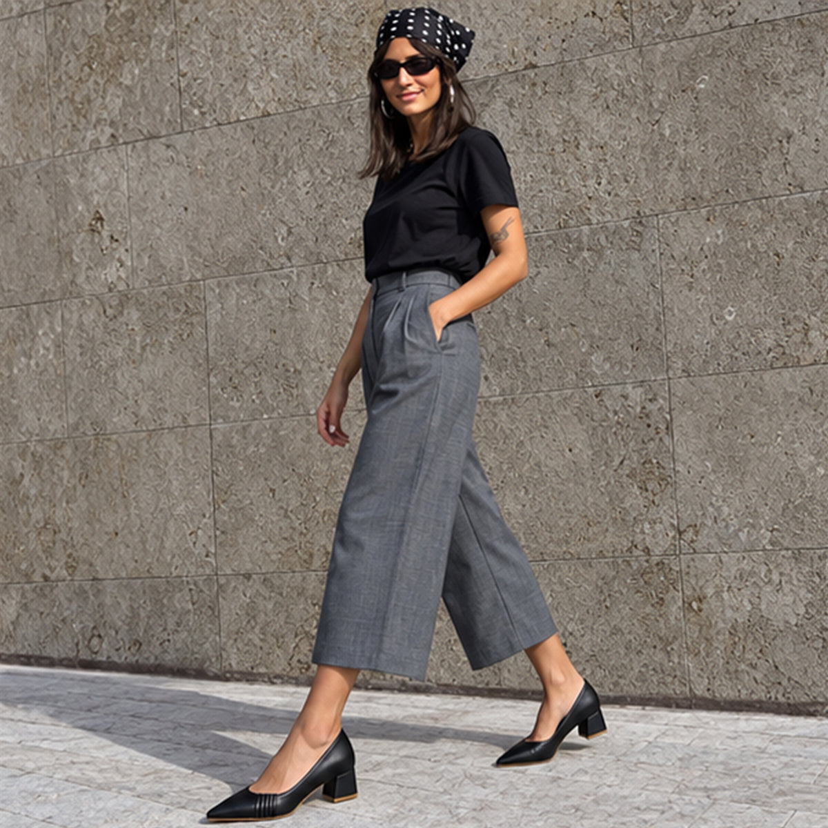 Madison – Pleated Block Heel Pumps