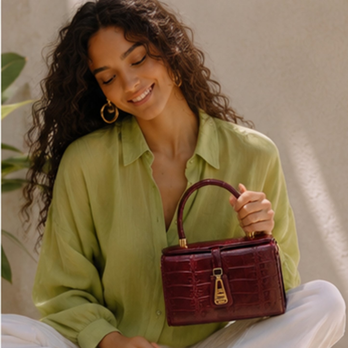 Savelle – Croc Top Handle Bag