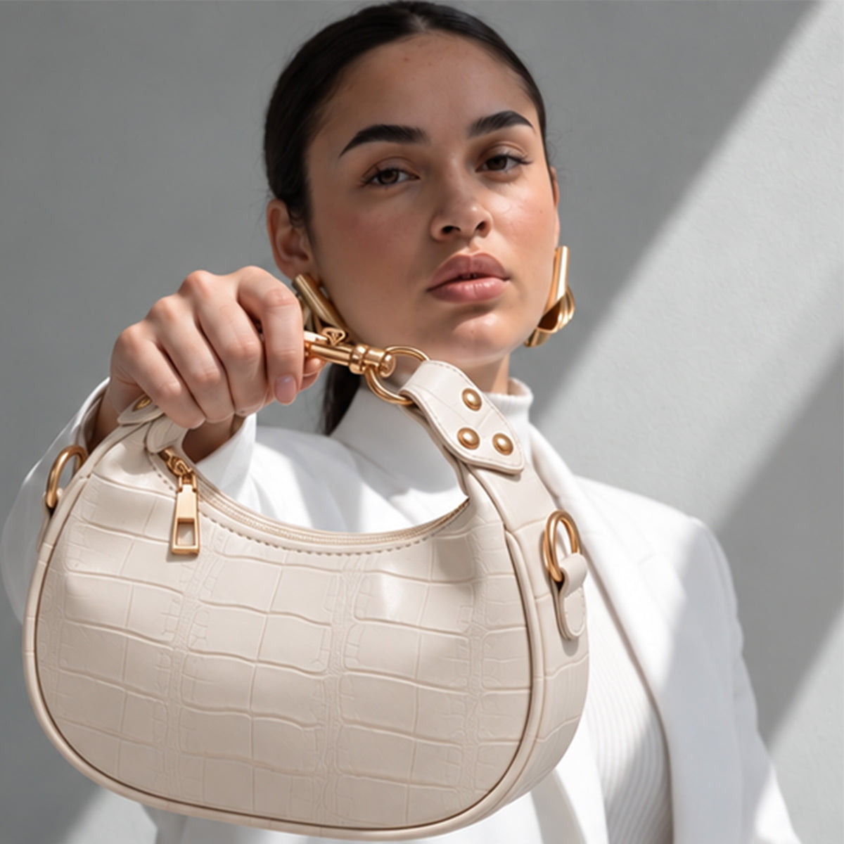 Savannah – Croc Shoulder Bag