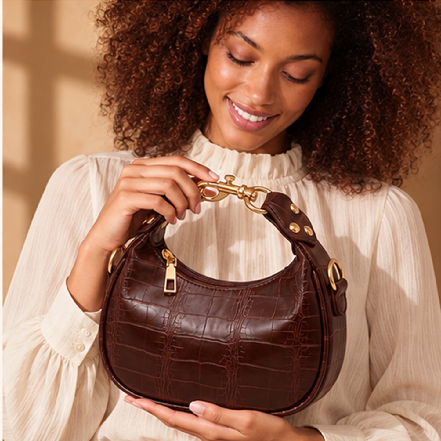 Savannah – Croc Shoulder Bag