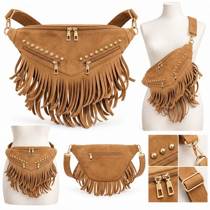 Kalira – Suede Fringe Waist Bag