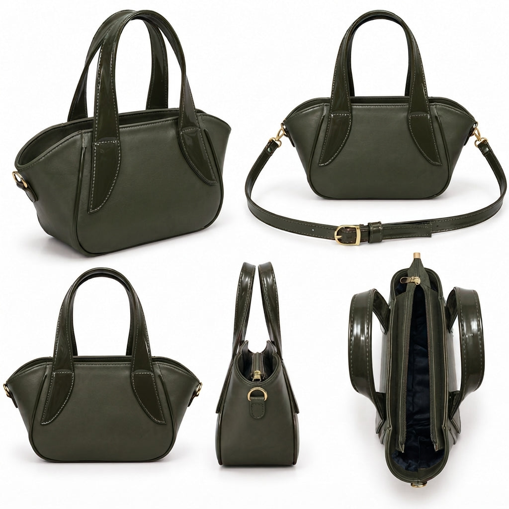 Sorrento – Gloss Handle Satchel Bag