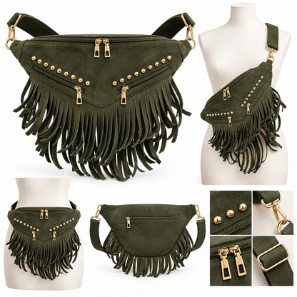 Kalira – Suede Fringe Waist Bag