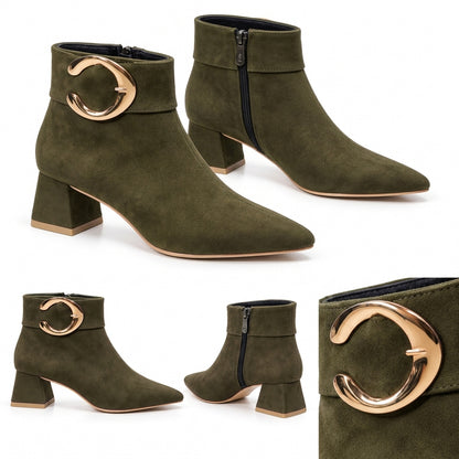 Catalina – Statement Buckle Ankle Boots