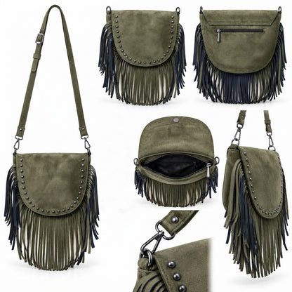 Ira – Suede Fringe Crossbody