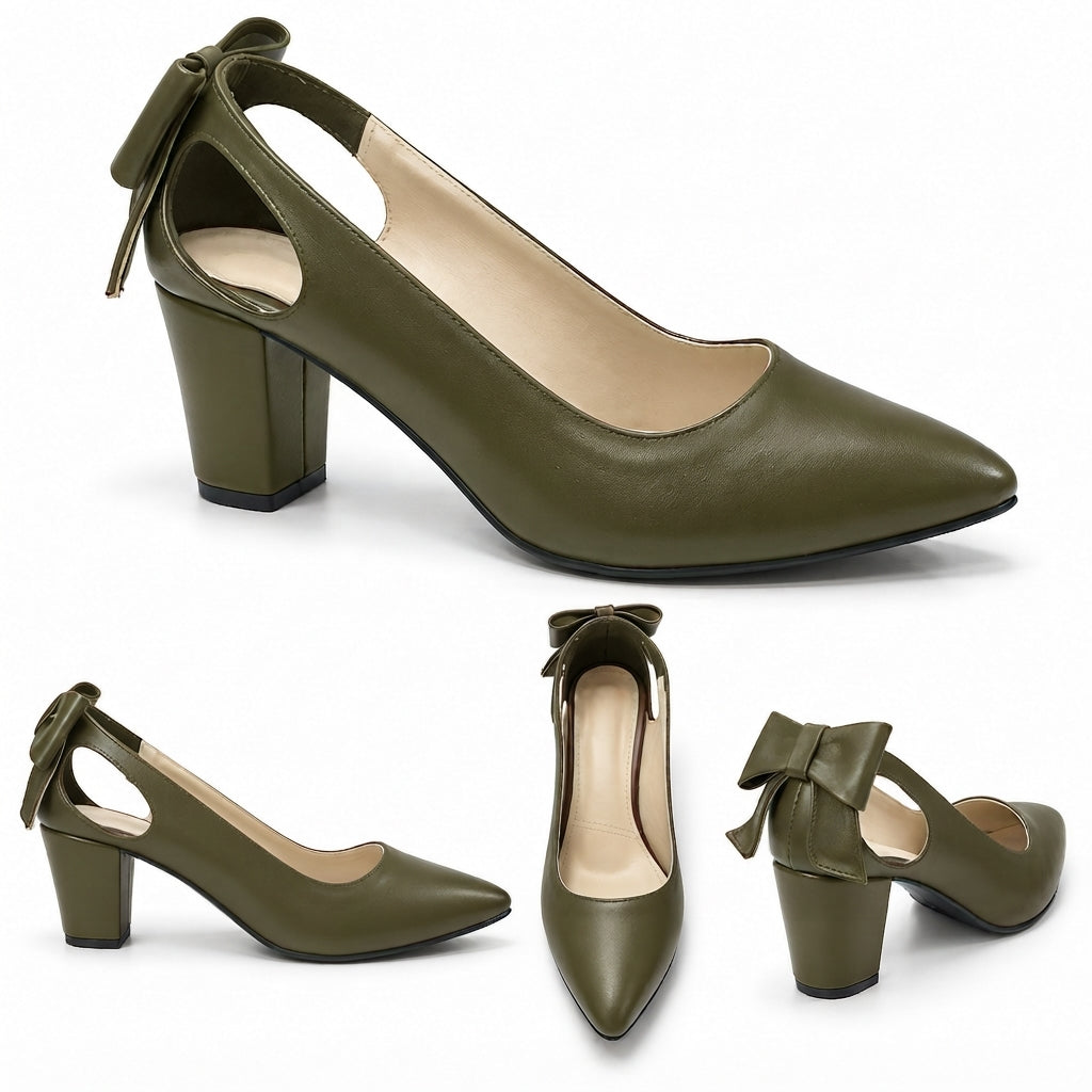 Anaya – Bow Mid Heel