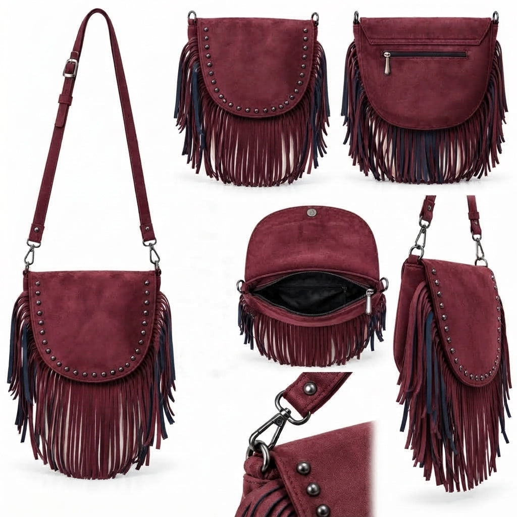 Ira – Suede Fringe Crossbody