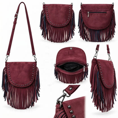 Ira – Suede Fringe Crossbody