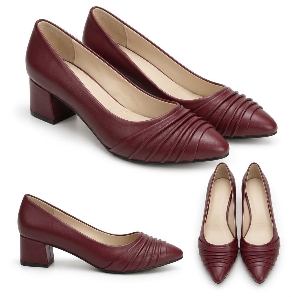 Kavya – Pleated Low Heel