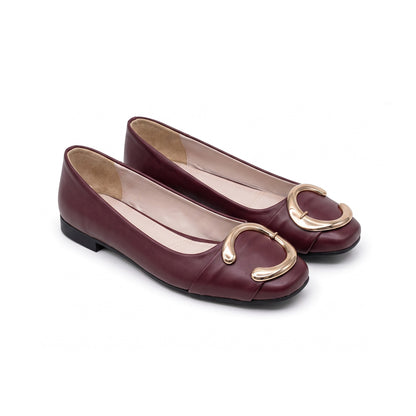 Calyra – Gold Accent Flats