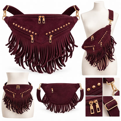 Kalira – Suede Fringe Waist Bag