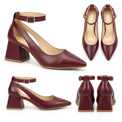 Altea – Ankle Strap Block Heel Pumps