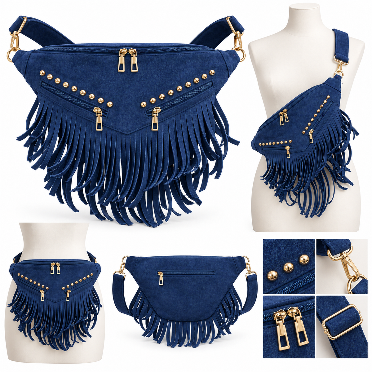 Kalira – Suede Fringe Waist Bag