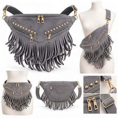 Kalira – Suede Fringe Waist Bag