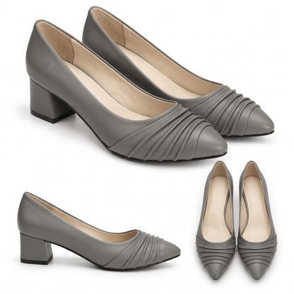 Kavya – Pleated Low Heel