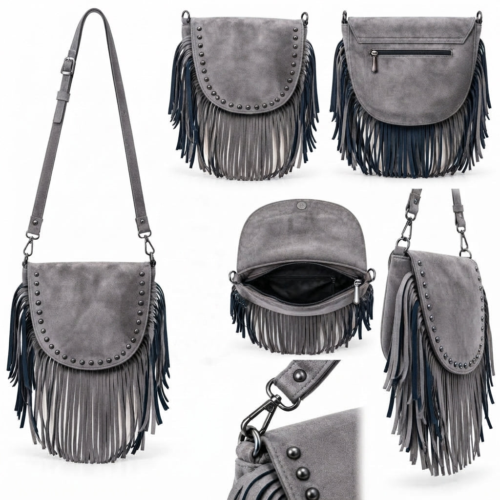 Ira – Suede Fringe Crossbody